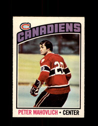 1976 PETER MAHOVLICH OPC #15 O-PEE-CHEE CANADIENS *G4183