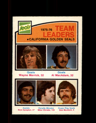 1976 GOLDEN SEALS OPC #383 O-PEE-CHEE TEAM LEADERS *G4214