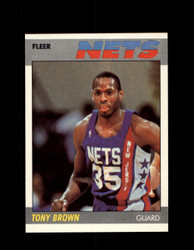 1987 TONY BROWN FLEER #14 NETS *8201