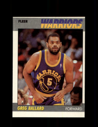 1987 GREG BALLARD FLEER #7 WARRIORS *G4230