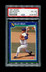 1991 NOLAN RYAN SCORE BOX CARD PSA 6