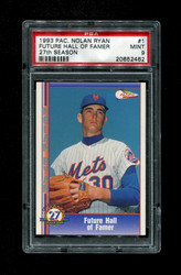 1993 NOLAN RYAN PACIFIC #1 FUTURE HALL OF FAMER 27TH SEASON PSA 9