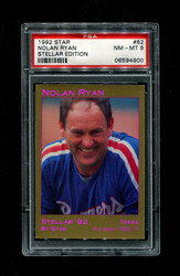 1992 NOLAN RYAN STAR #82 STELLAR EDITION PSA 8