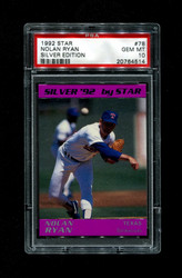 1992 NOLAN RYAN STAR #78 SILVER EDITION PSA 10