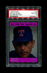 1992 NOLAN RYAN STAR #79 SILVER EDITION PSA 10