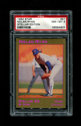 1992 NOLAN RYAN STAR #87 STELLAR EDITION PSA 8