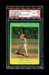 1990 NOLAN RYAN STAR NOVA ED. #20 MAJOR LEAGUE STATS PSA 8