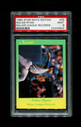 1990 NOLAN RYAN STAR NOVA ED. #25 MAJOR LEAGUE REC. PSA 9