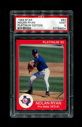 1992 NOLAN RYAN STAR #83 PLATINUM EDITION PSA 9