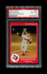 1992 NOLAN RYAN STAR #87 PLATINUM EDITION PSA 8