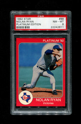 1992 NOLAN RYAN STAR #88 PLATINUM EDITION PSA 8
