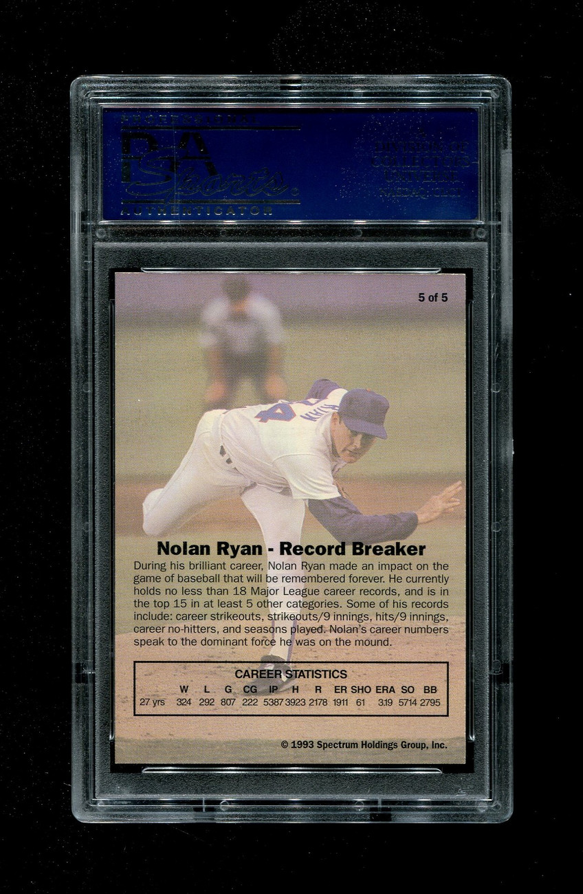 1993 Spectrum Nolan Ryan 10 - Career Records Baseball - Gallery