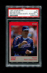 1991 NOLAN RYAN STAR #3 MAJOR LEAGUE STATS PLASTIC PSA 9