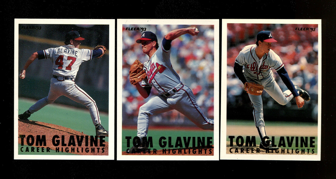 1993 FLEER TOM GLAVINE CAREER HIGHLIGHTS COMPLETE 15 CARD SET - OPC  Baseball.com
