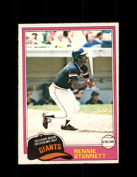 1981 RENNIE STENNETT OPC #257 O-PEE-CHEE GIANTS *G5041