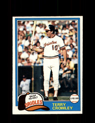 1981 TERRY CROWLEY OPC #342 O-PEE-CHEE ORIOLES *G5086