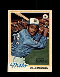 1978 WILLIE MONTANEZ OPC #43 O-PEE-CHEE METS *G5218