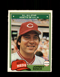 1981 JOHNNY BENCH OPC #286 O-PEE-CHEE REDS *R4306