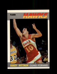 1987 RANDY WITTMAN FLEER BASKETBALL #126 HAWKS *G4730