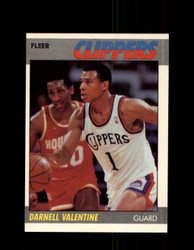 1987 DARNELL VALENTINE FLEER BASKETBALL #115 CLIPPERS *G4749