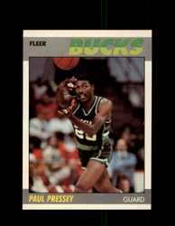 1987 PAUL PRESSEY FLEER BASKETBALL #90 BUCKS *R3964