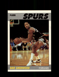 1987 DAVE GREENWOOD FLEER BASKETBALL #45 SPURS *G4727