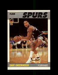1987 DAVE GREENWOOD FLEER BASKETBALL #45 SPURS *G4726