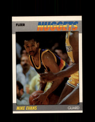1987 MIKE EVANS FLEER BASKETBALL #36 NUGGETS *7606