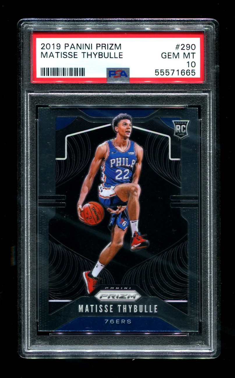 2019 MATISSE THYBULLE PANINI PRIZM #290 76ERS PSA 10