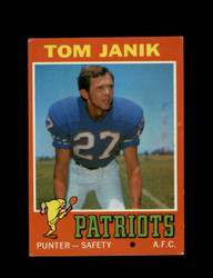 1971 TOM JANIK TOPPS #82 PATRIOTS *R4509