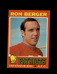 1971 RON BERGER TOPPS #107 PATRIOTS *9823