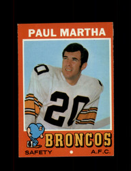 1971 PAUL MARTHA TOPPS #38 BRONCOS *G8329