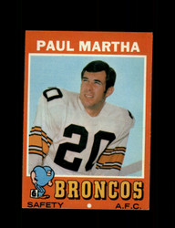 1971 PAUL MARTHA TOPPS #38 BRONCOS *G3852