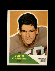 1960 JOHN CARSON FLEER #107 OILERS *G8531
