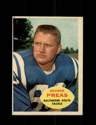 1960 GEORGE PREAS TOPPS #6 COLTS *R2255