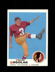 1969 CHARLIE GOGOLAK TOPPS #205 REDSKINS *G5356