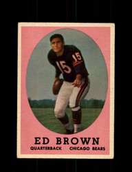 1958 ED BROWN TOPPS #123 BEARS *G5474