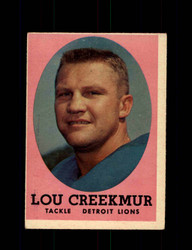 1958 LOU CREEKMUR TOPPS #81 LIONS *G5486