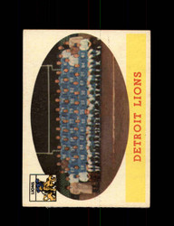 1958 DETROIT LIONS TOPPS #115 TEAM CARD *G5549
