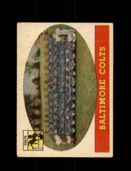 1958 BALTIMORE COLTS TOPPS #110 TEAM CARD *4621