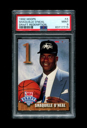 1992 SHAQUILLE ONEAL HOOPS #A DRAFT REDEMPTION PSA 9