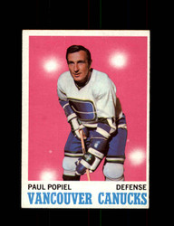1970 PAUL POPIEL TOPPS #122 CANUCKS *8775