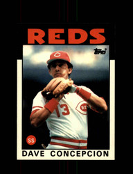 1986 DAVE CONCEPCION TOPPS TIFFANY #195 REDS *5356