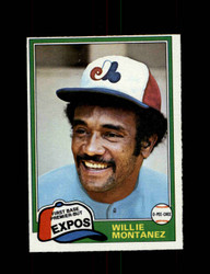 1981 WILLIE MONTANEZ O-PEE-CHEE #63 EXPOS GRAY BACK *1484