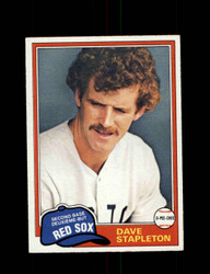 1981 DAVE STAPLETON O-PEE-CHEE #81 RED SOX GRAY BACK *8680
