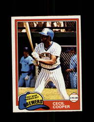 1981 CECIL COOPER O-PEE-CHEE #356 BREWERS GRAY BACK *8719