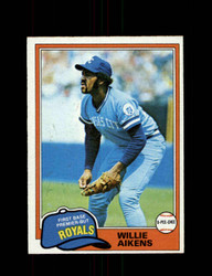 1981 WILLIE AIKENS O-PEE-CHEE #23 ROYALS GRAY BACK *R3601 