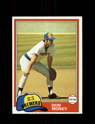 1981 DON MONEY O-PEE-CHEE #106 BREWERS GRAY BACK *R3116