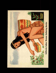 1959 FLEER INDIAN NO.69 CALIFORNIA INDIAN WOMAN GATHERING BERRIES *3710