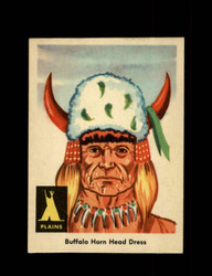 1959 FLEER INDIAN NO.19 BUFFALO HORN HEAD DRESS *2812